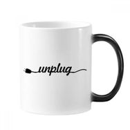 Dıythinker 350 ml Unplug Alıntılı Değişen Isıya Duyarlı Renk Kupa