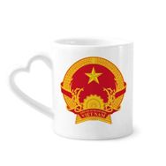 Dıythinker 350 ml Vietnam Asya Ulusal Amblem Kupaları Seramik Kupa