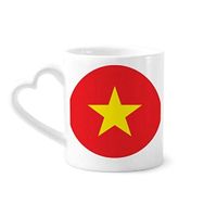 Dıythinker 350 ml Vietnam Ulusal Bayrağı Asya Sembolü Kupaları Seramik Kupa