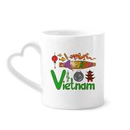 Dıythinker 350 ml Vietnam Ulusal Simge Simgesi Desenli Kupaları Seramik Kupa