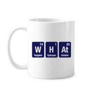 Dıythinker 350 ml What Chemical Element Science Klasik Beyaz Çömlekçilik Seramik Saplı Kupa
