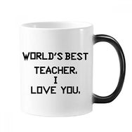 Dıythinker 350 ml World Best Deskmateã¯Ã'I Love You.Student Quote Morphing Isıya Duyarlı Değişen Renk Kupa