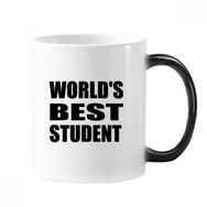 Dıythinker 350 ml World's Best Student Teacher Quote Morphing Isıya Duyarlı Değişen Renk Kupa