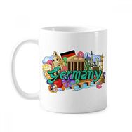 Dıythinker 350 ml Yeni Kuğu Taşı Kale Bira Almanya Grafiti Klasik Kupa Beyaz Çömlekçilik Seramik Kupa