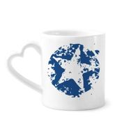 Dıythinker 350 ml Yıldız Tasarım İllüstrasyon Desenli Kupaları Seramik Kupa