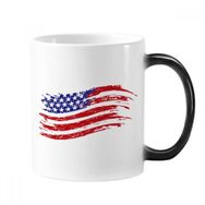 Dıythinker 350 ml Yıldızlar ve Çizgiler Özel Amerika Ülke Bayrağı Renk Kupa
