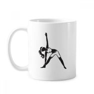 Dıythinker 350 ml Yoga Kız Streç Keep Healthy Spor Silüeti Klasik Kupa