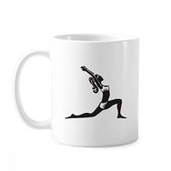 Dıythinker 350 ml Yoga Kızı Sağlıklı Tutun Streç Spor Silüeti Klasik Kupa