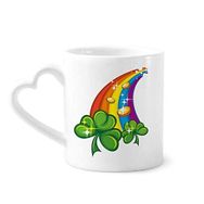 Dıythinker 350 ml Yonca Gökkuşağı İrlanda St.Patrick's Day Kupaları Seramik Kupa