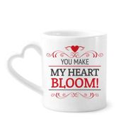 Dıythinker 350 ml You Make My Heart Bloom Sevgililer Günü Kupaları Seramik Kupa