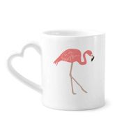 Dıythinker 350 ml Yürüme Flamingo Desenli Pembe Kupaları Seramik Kupa