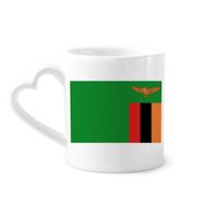 Dıythinker 350 ml Zambiya Ulusal Bayrağı Afrika Ülke Kupaları Seramik Kupa