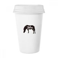 Dıythinker 350 ml Zebra Siyah ve Beyaz Hayvan Klasik Kupa Beyaz Çömlekçilik Seramik Kupa