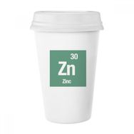Dıythinker 350 ml Zn Çinko Kimyasal Element Bilim Klasik Kupa Beyaz Çömlekçilik Seramik Kupa