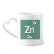 Dıythinker 350 ml Zn Çinko Kimyasal Element Bilim Kupaları Seramik Kupa