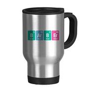 Dıythinker 368 ml Berber Kimyasal Element Bilim Paslanmaz Çelik Seyahat Bira Kulplu Kupa