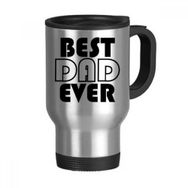 Dıythinker 368 ml Best Dad Ever Alıntı Babalar Günü Paslanmaz Çelik Seyahat Seyahat Saplı Kupa