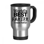 Dıythinker 368 ml Best Father Sözü Babalar Günü Paslanmaz Çelik Seyahat Seyahat Tutacaklı Kupa