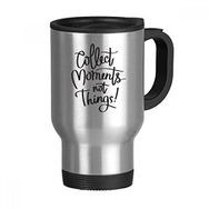 Dıythinker 368 ml Collect Moments Not Things Sözü Paslanmaz Çelik Seyahat Seyahat Tutacaklı Kupa