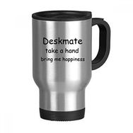 Dıythinker 368 ml Deskmate Take A Hand Bring Me Happiness Season Paslanmaz Çelik Seyahat Seyahat Saplı Kupa
