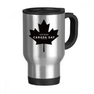 Dıythinker 368 ml Happy Canada Day 4. Temmuz Siyah Akçaağaç Yaprağı Paslanmaz Çelik Seyahat Seyahat Tutacaklı Kupa