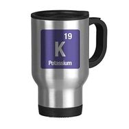 Dıythinker 368 ml K Potasyum Kimyasal Element Kimya Paslanmaz Çelik Seyahat Bira Kulplu Kupa