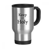 Dıythinker 368 ml Keep It Holy İncil Sözü Shabbath Paslanmaz Çelik Seyahat Seyahat Saplı Kupa