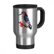 Dıythinker 368 ml Kuş Hayvan Magpie Redhead Paslanmaz Çelik Seyahat Bira Kulplu Kupa