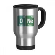 Dıythinker 368 ml One Chemical Element Science Paslanmaz Çelik Seyahat Kulplu Bira Kupa