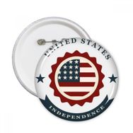 Dıythinker 5 Adet L Amerika Birleşik Devletleri Yıldızlar Ve Çizgiler Kalkan Bağımsız Gün Amerika Yuvarlak İğneler Rozet Düğme Giysi Dekorasyon