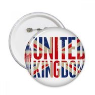 Dıythinker 5 Adet L İngiltere İngiltere Birleşik Krallık Bayrağı Big Ben Union Jack Yuvarlak İğneler Rozet Düğme Giysi Dekorasyon
