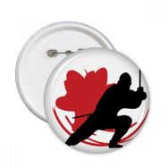 Dıythinker 5 Adet L Japonya Asya Samuray Katana Sakura Aksiyon Silüeti Yuvarlak İğneler Rozet Düğme Giysi Dekorasyon