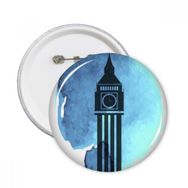 Dıythinker 5 Adet S Big Ben Londra İngiltere İngiltere Yuvarlak İğneler Rozet Düğme Giysi Dekorasyon