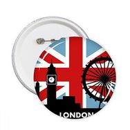 Dıythinker 5 Adet S Britanya Birliği Jack Londra Gözü Big Ben Bayrak İngiltere Yuvarlak İğneler Rozet Düğme Giysi Dekorasyon