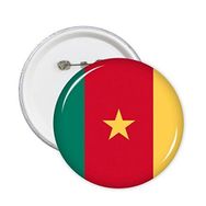 Dıythinker 5 Adet S Kamerun Ulusal Bayrağı Afrika Ülke Sembolü İşareti Desen Yuvarlak Pin Rozet Düğmesi