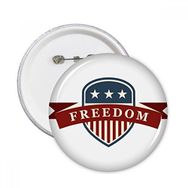 Dıythinker 5 Adet S Özgürlük Yıldızlar ve Çizgiler Kalkan Amerika Ülke Şehir Yuvarlak İğneler Rozet Düğme Giysi Dekorasyon