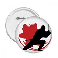 Dıythinker 5 Adet XL Japonya Asya Samuray Katana Sakura Aksiyon Silüeti Yuvarlak İğneler Rozet Düğme Giysi Dekorasyon