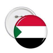 Dıythinker 5 Adet XXL Sudan Ulusal Bayrağı Afrika Ülke Sembolü İşareti Desen Yuvarlak İğne Rozet Düğmesi