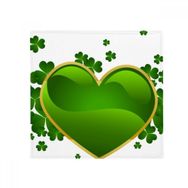 Dıythinker 60x50 cm Kare Yonca Kalp İrlanda St.Patrick's Day Kaymaz Zemin Evcil Hayvan Matı