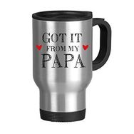 Dıythinker 623 ml It From My Papa Çocuk Baba Paslanmaz Çelik Seyahat Seyahat Kulplu Kupa