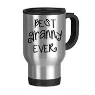 Dıythinker 623 ml Nana Present Best Grandny Ever Kelimeler Sözler Aile Korusun Paslanmaz Çelik Seyahat Seyahat Kulplu Kupa