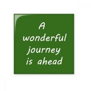 Dıythinker a Wenderful Journey is Ahead İlham Verici Alıntı Sözler 15x15 cm Seramik Karo