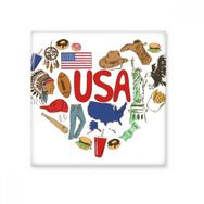 Dıythinker ABD Amerika Aşk Kalp Manzara Gümrük Simgesi Hayvanlar Ulusal Bayrak Yerini Diyet Seramik Bisk Fayans Dekorasyon 20x20 cm Seramik Karo