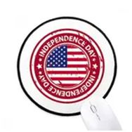 Dıythinker ABD Bağımsızlık Günü Bayrağı Kırmızı Postmark Yuvarlak Kaymaz Mouse Pad