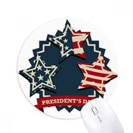 Dıythinker ABD Başkan Bayrağı Festival Kutlama Baskılı Yuvarlak Kaymaz Kauçuk Mouse Pad