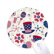Dıythinker ABD Şapka İçecek Aşk Kalp Havai Fişek Festivali Baskılı Yuvarlak Kaymaz Kauçuk Mouse Pad