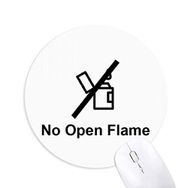 Dıythinker Açık Alevsiz Siyah Sembol Desenli Baskılı Yuvarlak Kaymaz Kauçuk Mouse Pad