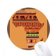 Dıythinker Afrika Kıtası İsim Manzara Haritası Baskılı Yuvarlak Kaymaz Kauçuk Mouse Pad