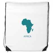 Dıythinker Afrika Kıtası Silüet Harita Büzme İpli Sırt Çantası