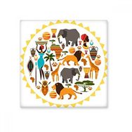 Dıythinker Afrika Vahşi Hayvanlar Vahşi Yaşam Afrika Savana Aslan Seramik 10x10 cm Seramik Karo